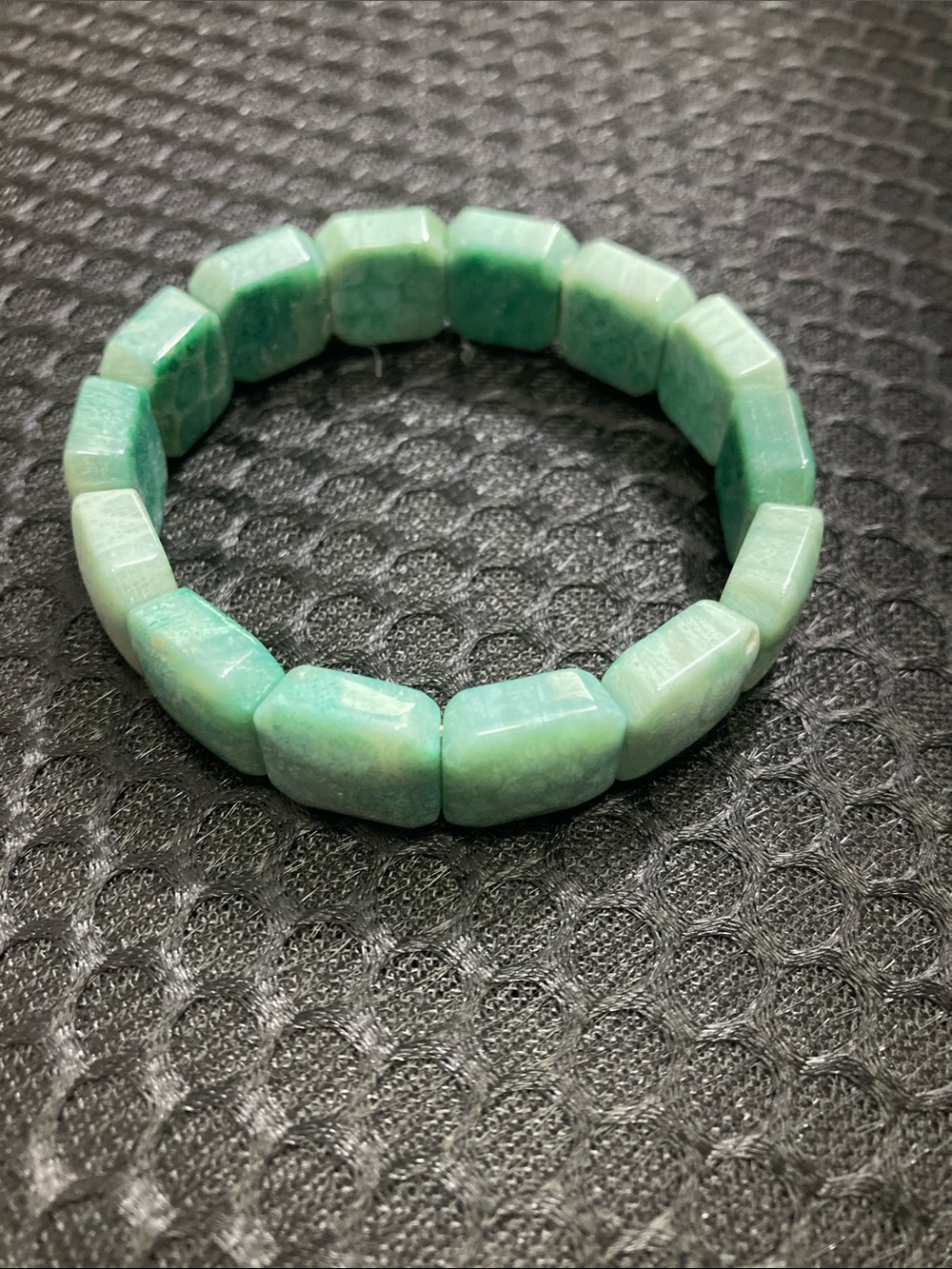 Green Amazonite Beaded Stretch Bracelet - Women Jewelry